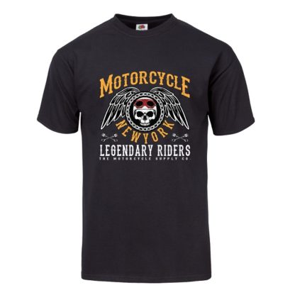 T-shirt Motorcycle New York (noir)