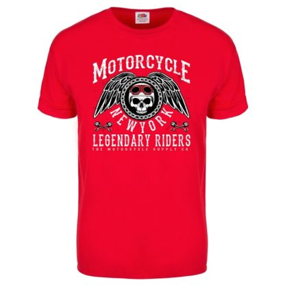 T-shirt Motorcycle New York (rouge)